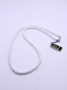 Vintage new Hobé with original tag rare find! White Beaded milk glass Necklace